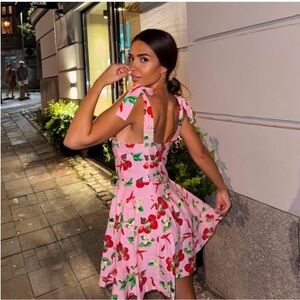 Zara Pink Floral Mini Dress